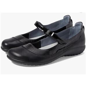 Naot Kirei Wide Mary Janes Shiny Black Patent Leather Size 9 US 40 EU NIB Comfy